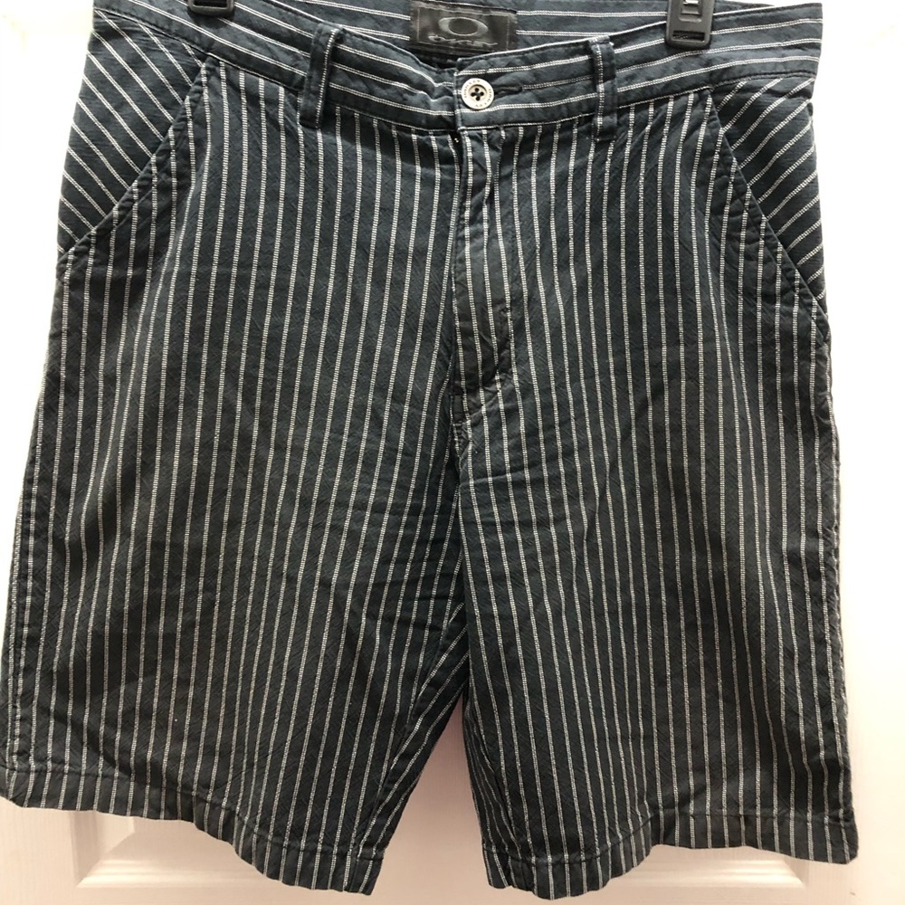 Oakley Black Pinstripe Flat Front Men's Shorts